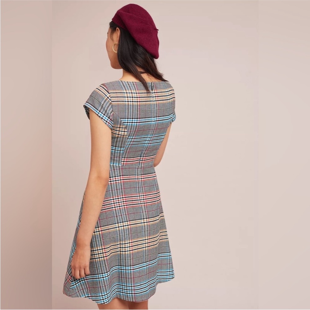 Anthropologie Moulinette Soeurs Blue and Red Plaid Dress - Picture 9 of 9